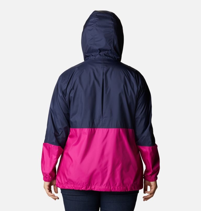 Women's Columbia Flash Forward Windbreaker Jackets Navy / Fuchsia | Plus Size CA-HC0A8